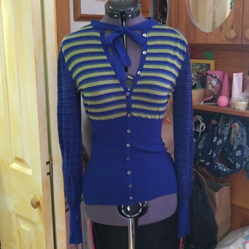 HTF Vintage Free People Cute Cardigan